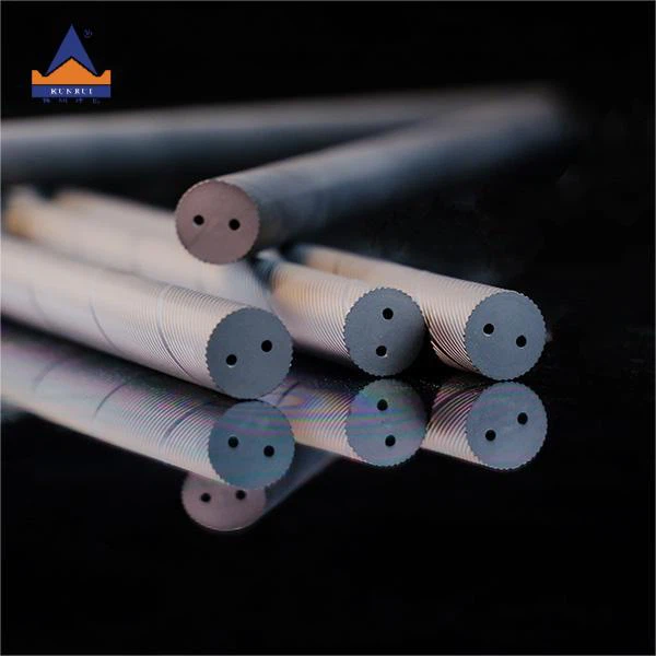 Tungsten Carbide Rod With Two Helical Coolant Hole 30 Degree Tungsten Carbide Rod With Two Helical Coolant Hole 30 Degree